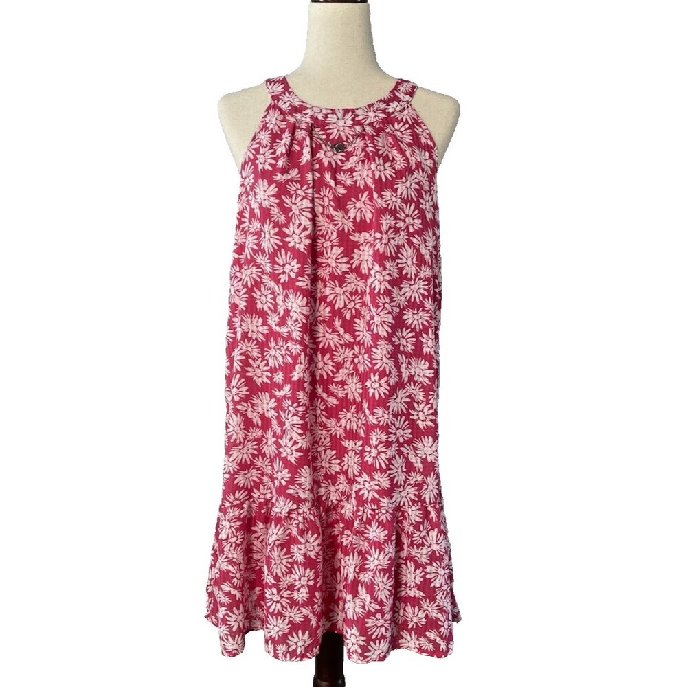 Adrienne Vittadini halter dress sz S floral summer party wedding festival boho